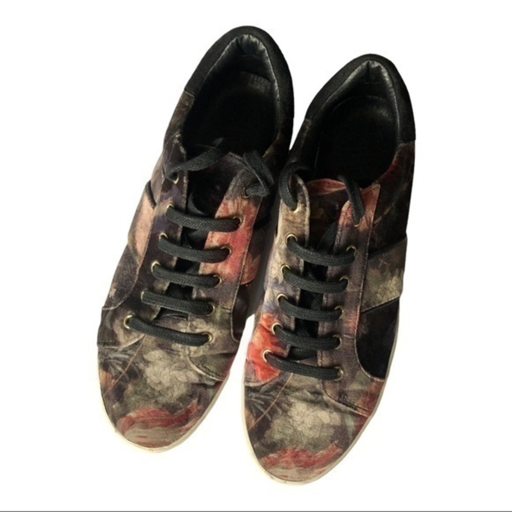 Joie Dakota velvet floral sneakers Size 37.5/ US 7.5